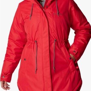 Columbia Women's Suttle Mountain Omni-Heat Bright Red Parka VERY WARM